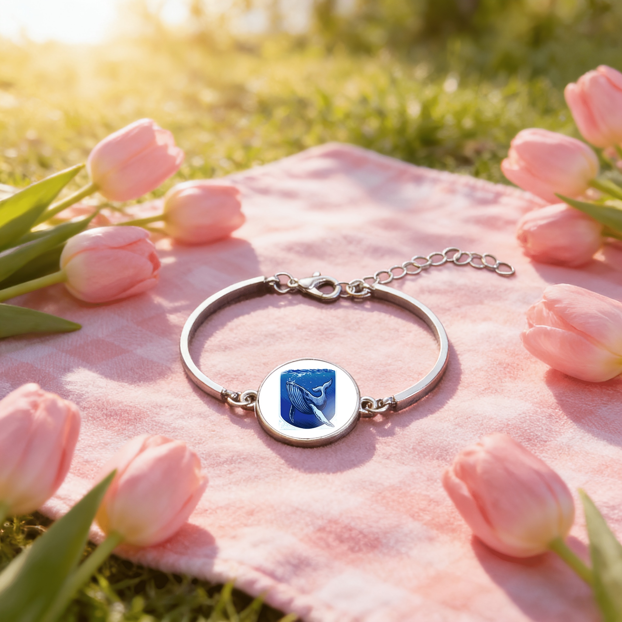 Adjustable Circular Time Gemstone Inlaid Classic Bangle